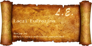 Laczi Eufrozina névjegykártya